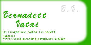 bernadett vatai business card